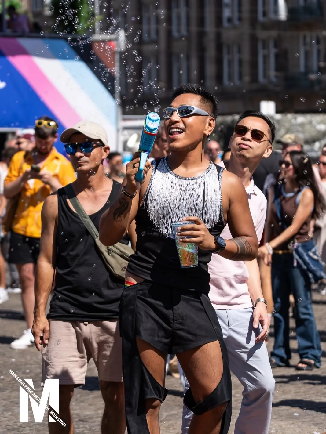 Close-up of dancing visitors in the crowd, MainStage Pride Amsterdam 2026