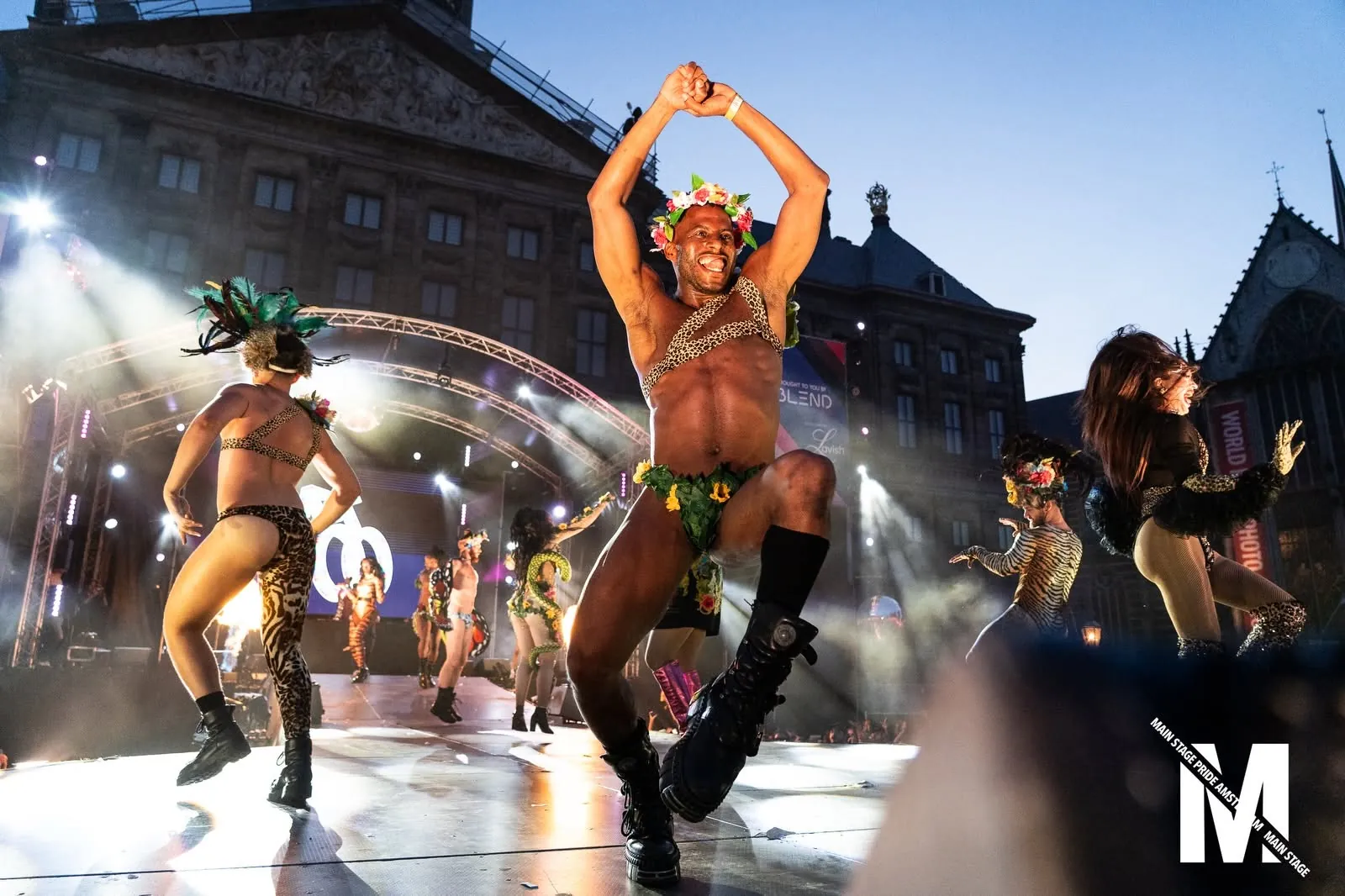 Dancers performing on stage, MainStage Pride Amsterdam 2026