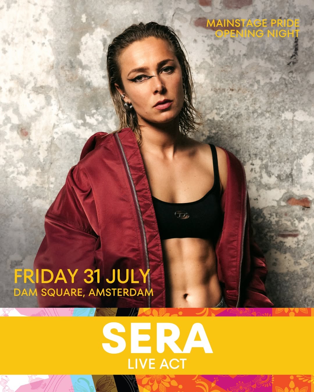 Sera, live act on Friday 31 July, Dam Square Amsterdam